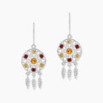 Boucles D'oreilles Argent Blanc Lorena Ambre - Pendantes Femme | Marc Orian