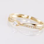 Bague Solitaire Asia Or Jaune Diamant - Parures de mariage Femme | Marc Orian