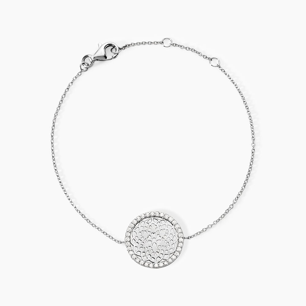 Bracelet Agnete Argent Blanc Oxyde De Zirconium - Bracelets fantaisie Femme | Marc Orian