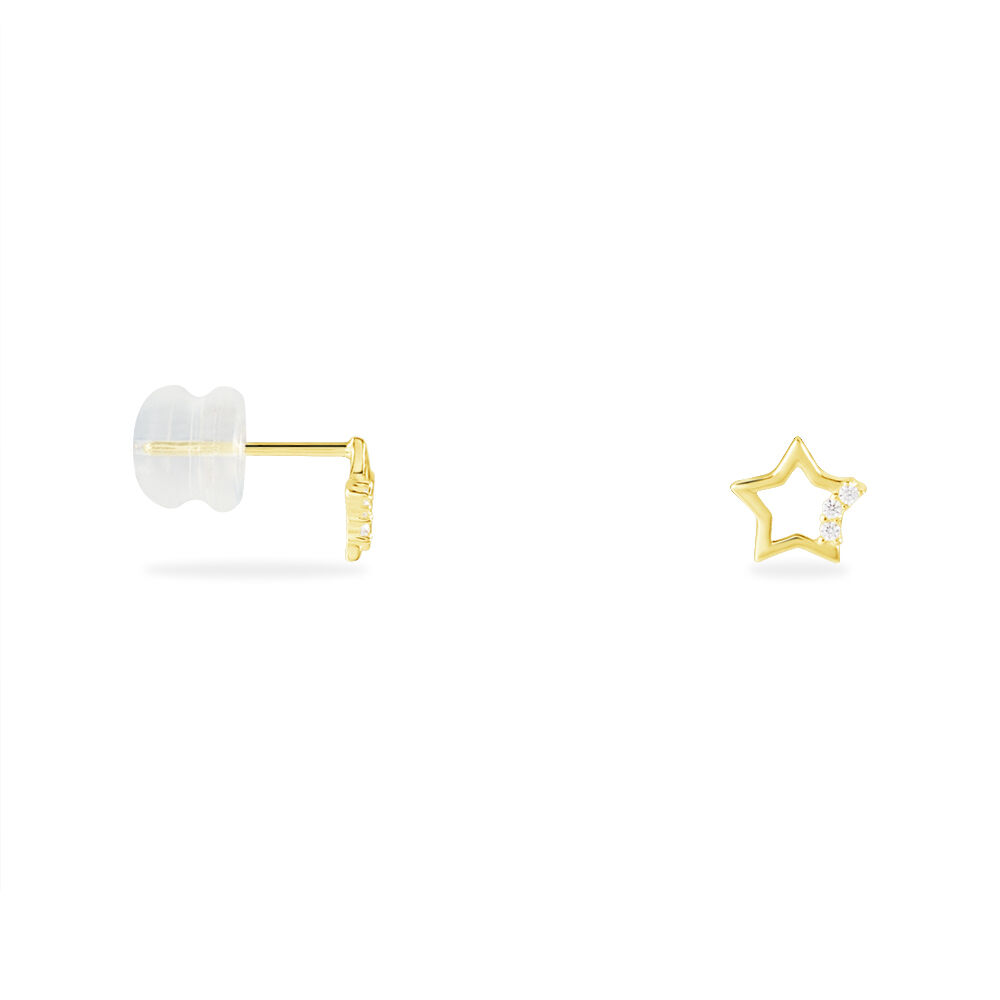 Boucles D'oreilles Puces Camomille Or Jaune Oxyde De Zirconium - Puces Enfant | Marc Orian