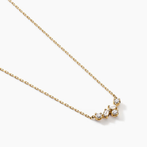 Collier Antigonus Or Jaune Diamant Synthétique - Colliers avec pierres Femme | Marc Orian