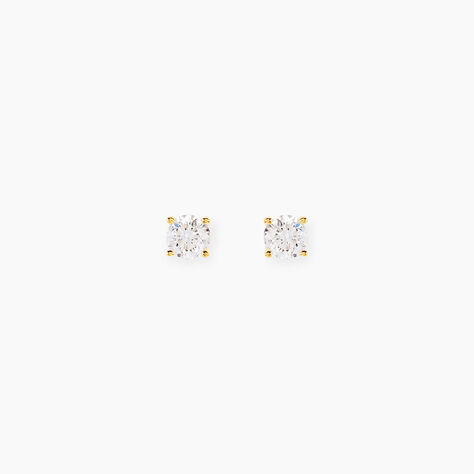 Boucles D'oreilles Puces Aphrodite Or Jaune Diamant - Puces Famille | Marc Orian
