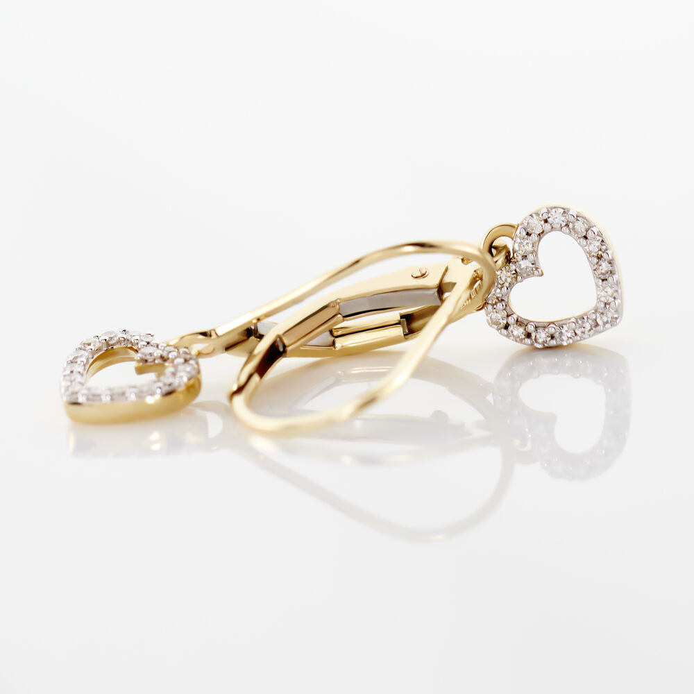Boucles D'oreilles Pendantes Ursa Or Jaune Diamant -  Femme | Marc Orian