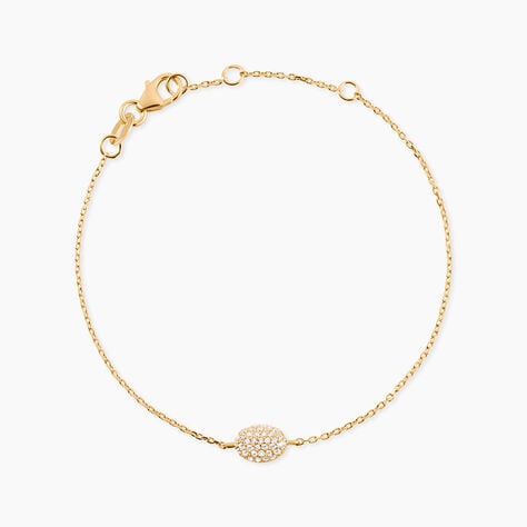 Bracelet Shiny Et Bold Plaqu&eacute; Or Jaune Oxyde De Zirconium - Bracelets fantaisie Femme | Marc Orian