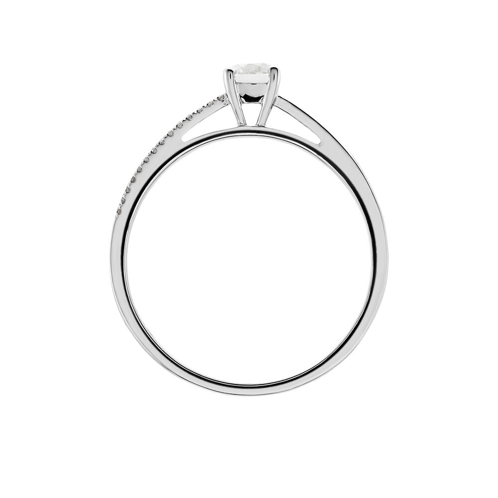 Bague Solitaire Alexandra Or Blanc Diamant - Solitaires Femme | Marc Orian