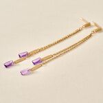 Bijoux D'oreilles Lavender Or Jaune Am&eacute;thyste - Pendantes Femme | Marc Orian