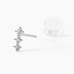 Boucles D'oreilles Puces Ganesha Or Blanc Diamant - Puces Femme | Marc Orian