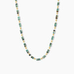 Collier Acier Dor&eacute; Jaspe Africain - Colliers avec pierres Femme | Marc Orian