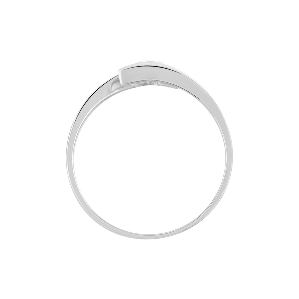 Bague Solitaire Camilia Or Blanc Oxyde De Zirconium - Bagues Solitaire Femme | Marc Orian