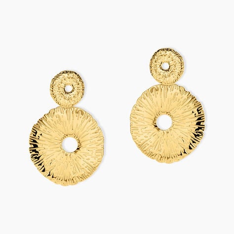 Boucles D'Oreilles Pendantes Savina Acier Jaune - Pendantes Femme | Marc Orian