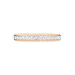 Alliance Multi Facettes Diamantee Demi Jonc Classique Or Bicolore - Alliances personnalis&eacute;es Femme | Marc Orian