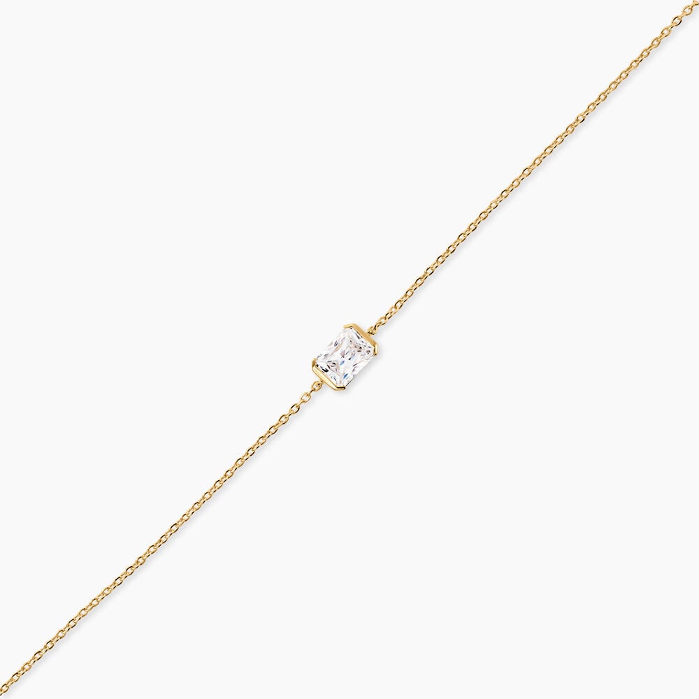 Bracelet Gail Argent Dor&eacute; A L'Or 750/1000 Oxyde De Zirconium - Bracelets cha&icirc;nes Femme | Marc Orian