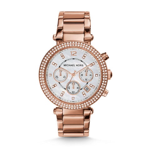 Montre Michael Kors Parker Chrono Doré Rose - Montres étanches Femme | Marc Orian