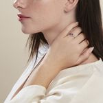 Bague Argent Blanc Clover Verre Oxydes De Zirconium - Bijoux fantaisie Femme | Marc Orian