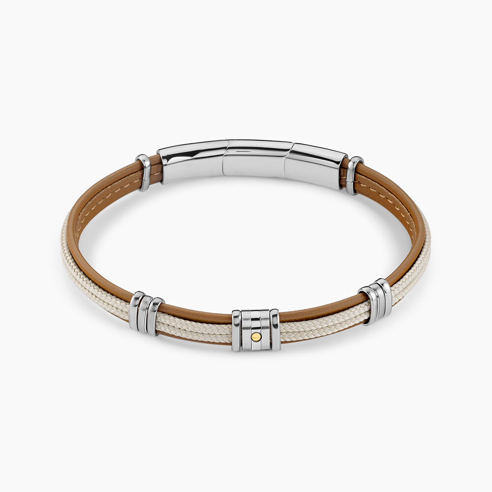 Bracelet Cuir De Vache Marron - Bracelets cuir Homme | Marc Orian
