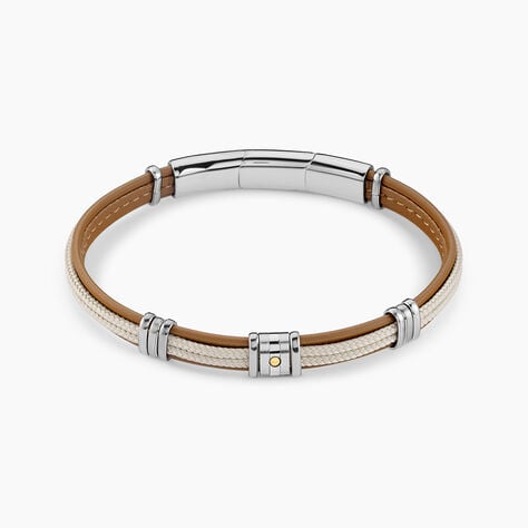 Bracelet Cuir De Vache Marron - Bracelets cuir Homme | Marc Orian