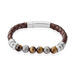 Bracelet Acier Blanc Abraham Pierre De Synthese - Bracelets cuir Homme | Marc Orian