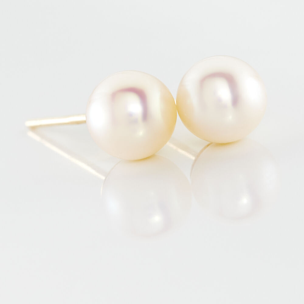 Boucles D'oreilles Puces Suki Or Jaune Perle De Culture - Boucles d'oreilles mariage Femme | Marc Orian