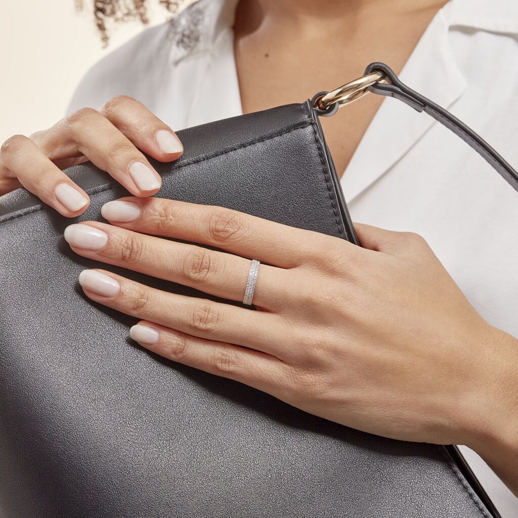 Bague Lison Or Blanc Oxyde De Zirconium - Bagues Femme | Marc Orian