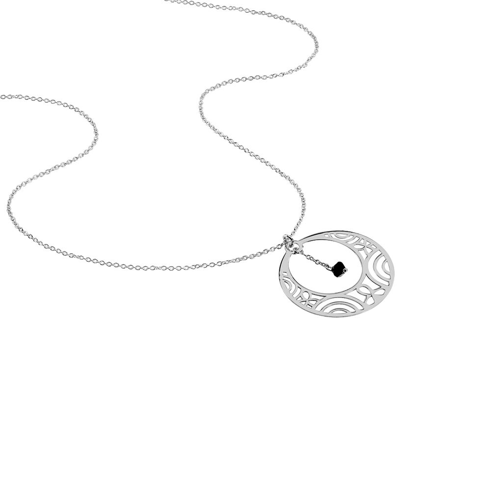 Collier Kayra Argent Blanc Pierre De Synthese - Colliers avec pierres Femme | Marc Orian