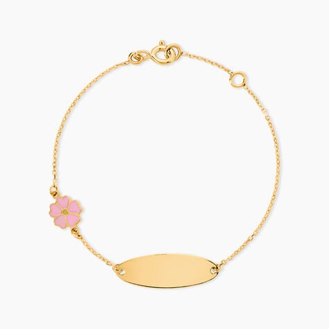 Bracelet Identit&eacute; Gaspardine Maille For&ccedil;at Or Jaune - Gourmettes Enfant | Marc Orian