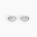 Boucles D'oreilles Puces Phebus Him Acier Blanc - Puces Homme | Marc Orian