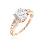 Bague Tatjana Or Rose Oxyde De Zirconium - Solitaires Femme | Marc Orian