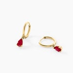 Creoles Pluie D'Eclat Or Jaune Rubis - Cr&eacute;oles Femme | Marc Orian