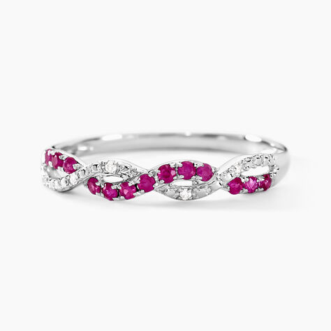 Bague Sofia Or Blanc Rubis Et Diamant - Bagues vintage Femme | Marc Orian