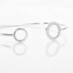 Bracelet Jonc Nathalia Argent Blanc Oxyde De Zirconium - Bracelets joncs Femme | Marc Orian