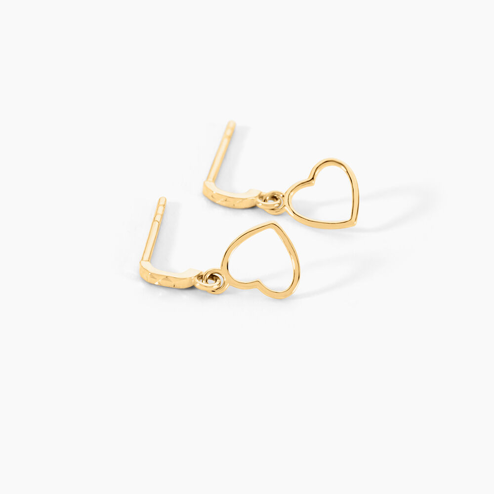 Boucles D'oreilles Pendantes Anne-maudae Pendantes Coeurs Or Jaune - Pendantes Femme | Marc Orian