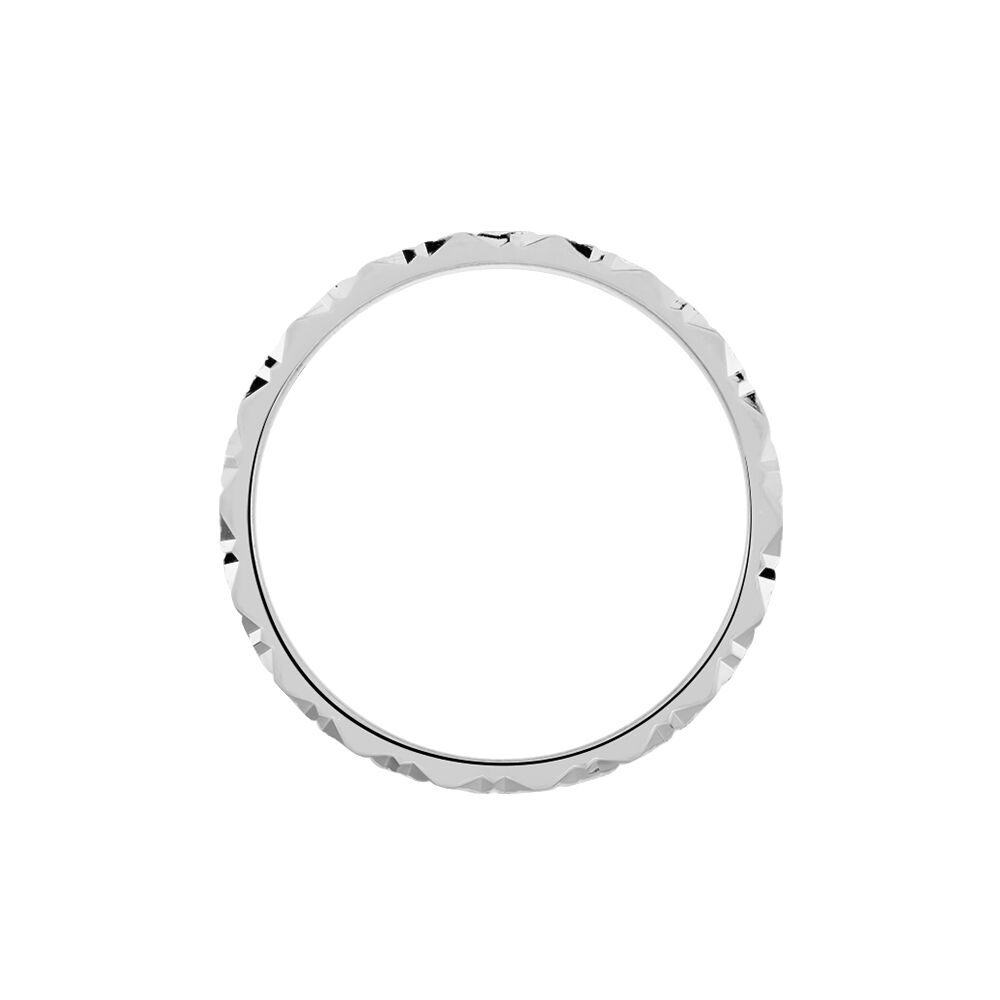 Alliance Marziale Ruban Plat Or Blanc - Alliances duo Femme | Marc Orian
