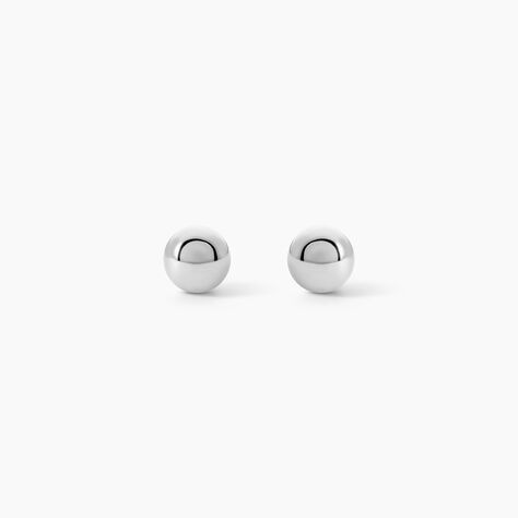Boucles D'oreilles Puces Fidelia Boule Or Blanc - Puces Femme | Marc Orian