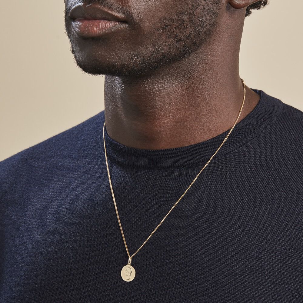 Pendentif Vierge Rond Or Jaune - Médailles et médaillons Famille | Marc Orian