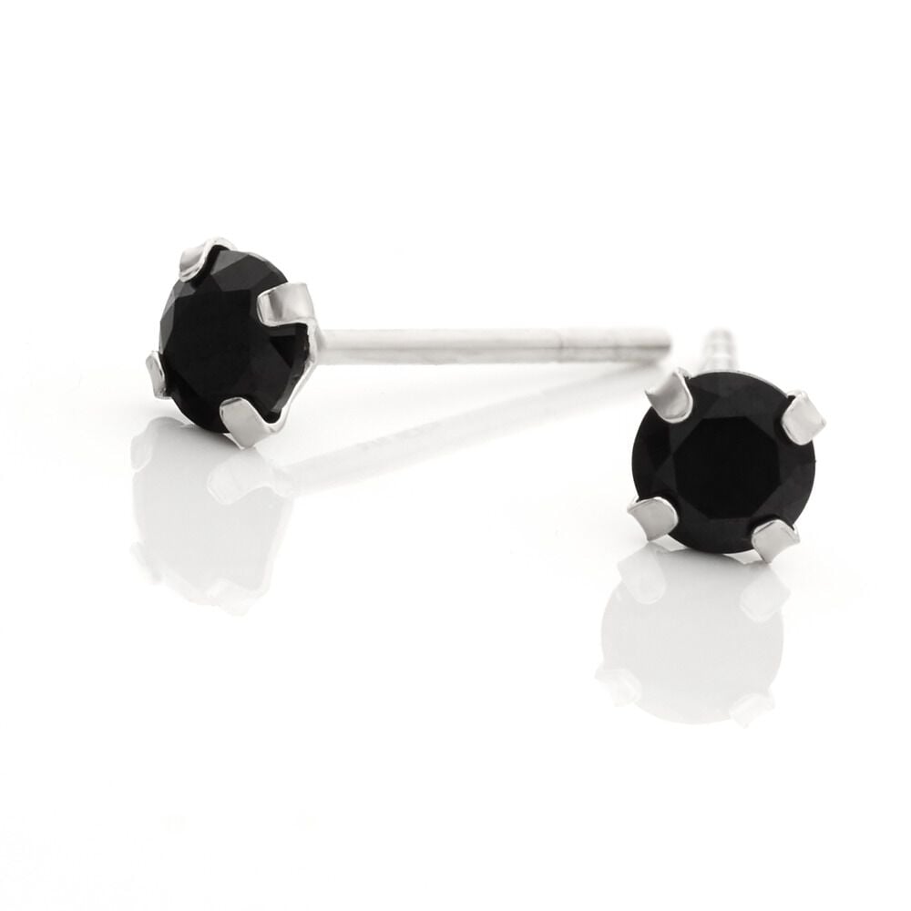 Boucles D'oreilles Puces Daria Or Blanc Oxyde De Zirconium - Puces Femme | Marc Orian
