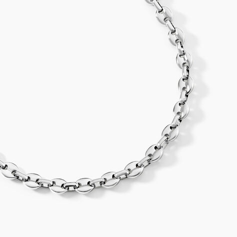 Collier Carrus Maille Grain De Cafe Argent Blanc - Chaines Homme | Marc Orian