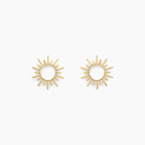Boucles D'oreilles Puces Soleil Eternel Or Jaune - Puces Femme | Marc Orian