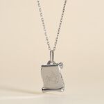 Pendentif Zodiaque Parchemin Argent Blanc - Bijoux personnalis&eacute;s Famille | Marc Orian