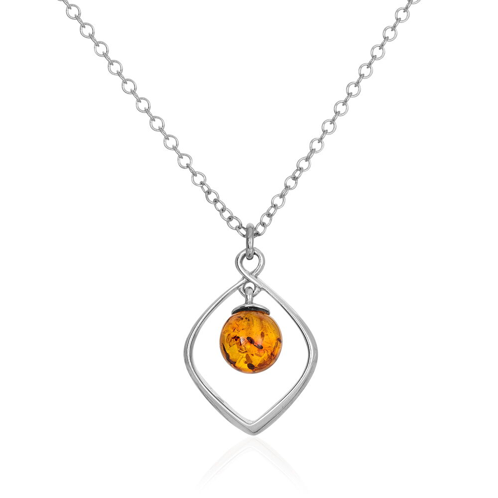 Collier Iva Argent Blanc Ambre - Colliers avec pierres Femme | Marc Orian