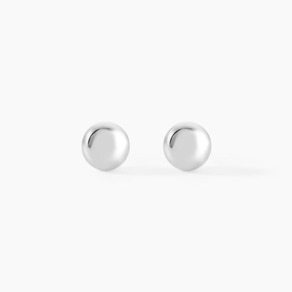Boucles D'oreilles Puces Virgie Argent Blanc - Puces Femme | Marc Orian