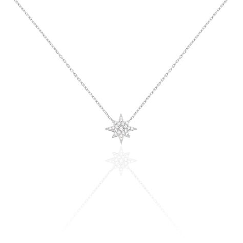 Collier Layana Argent Blanc Oxyde De Zirconium - Colliers avec pierres Femme | Marc Orian