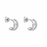 Boucles D'oreilles Puces Forrest Argent Rhodi&eacute; Oxyde De Zirconium - Puces Femme | Marc Orian
