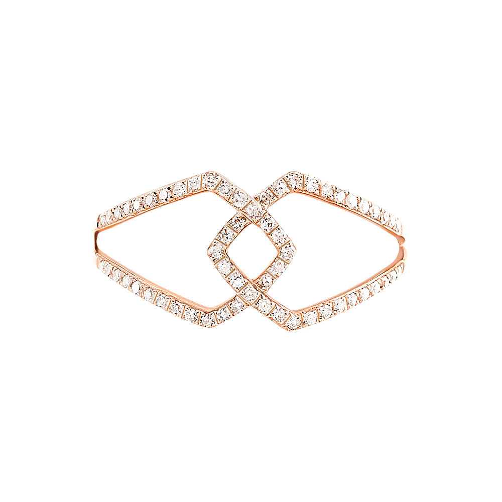 Bague Lisa Or Rose Diamant - Bagues pierres pr&eacute;cieuses Femme | Marc Orian