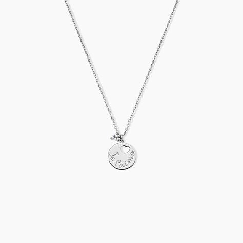 Collier Denzel Argent Blanc Oxyde De Zirconium - Colliers avec pierres Femme | Marc Orian