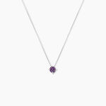 Collier Solitaire Argent Blanc Rio Santa Teresa Oxyde De Zirconium - Colliers solitaires Femme | Marc Orian