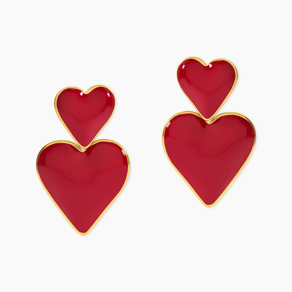 Boucles D'Oreilles Pendantes Ha&iuml;a Acier Dor&eacute; - Pendantes Femme | Marc Orian