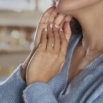 Bague Solitaire Accompagn&eacute; Aramis Or Jaune Diamant Synth&eacute;tique - Parures de mariage Femme | Marc Orian