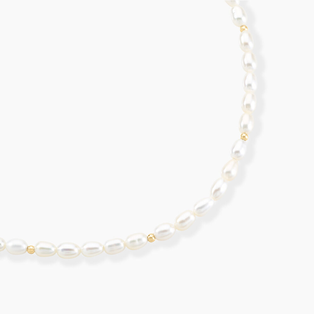 Collier Billes Or Jaune Perle De Culture - Colliers avec pierres Femme | Marc Orian