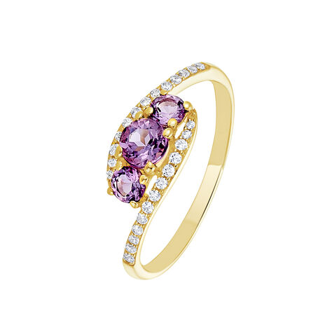 Bague Chloe Or Jaune Amethyste Et Oxyde De Zirconium - Bagues Femme | Marc Orian