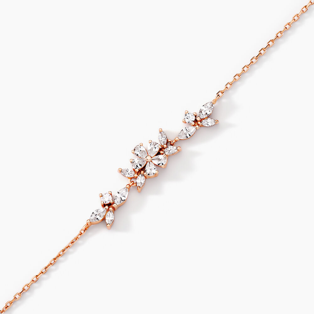 Bracelet Wanda Argent Rose Oxyde De Zirconium - Bracelets chaînes Femme | Marc Orian